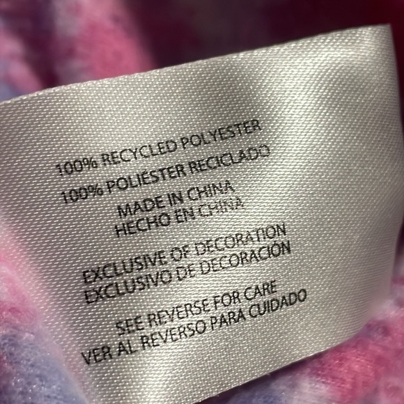 Eddie Bauer Fleece Pink Tie Dye 1/4 Zip Pull Over Sweatshirt - Picture 6 of 9